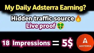 Adsterra Earning tricks || unlimited clicks || Live Payment proof