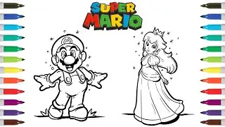 Super Mario Coloring Book Pages | Mario & Princess Peach