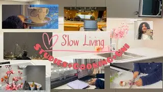 SLOW LIVING📚🥘_SNOW EDITION_ ❄️☃️INTERNATIONAL STUDENT LIVING IN SWEDEN 🇸🇪 🇱🇰