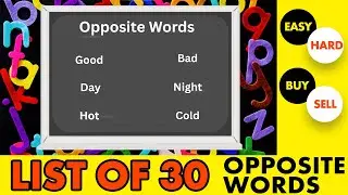 Must-Know English Opposite Words! | Antonyms with Examples