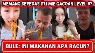 Awalnya PD Gak Bakal Kepedasan‼️Begini Reaksi Bule-bule Ini Setelah Coba Mie Terpedas Di Indonesia