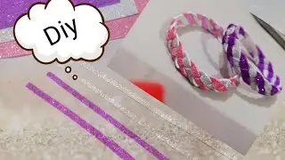 Diy # How to make friendship band from glitter foam sheet # easy and beautiful  bracelet