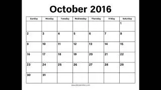 October 2016 (Parody of 