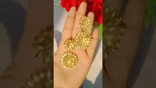 Diy Beautiful Earrings😱#handmade#youtubepartner#shortsvideo#diycreativejuvee