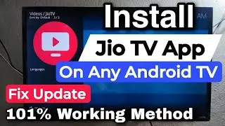 Install Jio TV App In Android TV | Android Tv Me Jio Tv Go kaise chalaye | JIO TV GO App 🔥 | New Fi