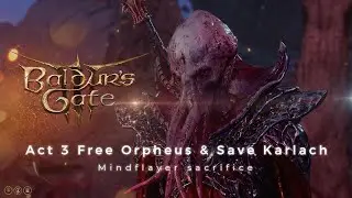 Baldur's Gate 3 Act 3 Free Orpheus - Save Karlach - Mindflayer sacrifice