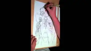 Classic Movie Monsters Drawing