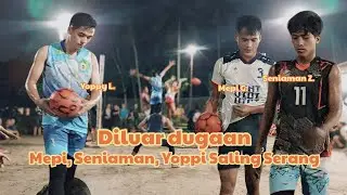 Antusias penonton terbayar dengan aksi Mepi Gulo, Seniaman vs Yopi Laoli, Ferdinus voli plastik nias