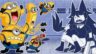 MEGA MINIONS vs MISS CIRCLE?! Fundamental Paper Education x Despicable Me 4 - 2D ANIMATION