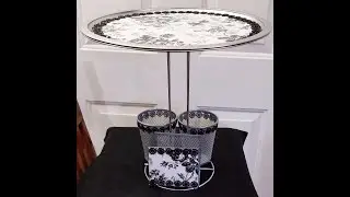 DIY Buffet Tote (Picnic Caddy with Plate, Napkins & Stemware Holders)