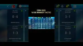 OSM 2025 %100 WINNER KAZANAN TACTIC ! ONLİNE SOCCER MANAGER 25