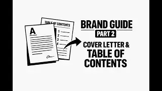 Building a Clothing Brand From Scratch | Brand Guide Part 2 (Cover Letter & Table of Contents)