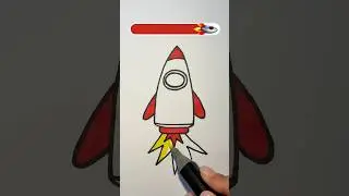 How to draw a rocket 🚀 Step by step Drawing for kids