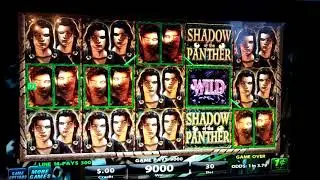 Shadow of the panther slot machine full page warrior win!