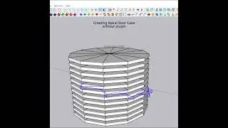 Spiral Stair Case in SketchUp without Plugins | Like - Subscribe - Share  #tutorial #sketchupplugins