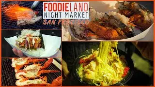 FoodieLand Night Market in San Francisco | 4K Walking Tour of the 170+ Food & Retail Vendors