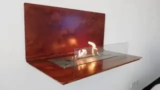 LOFT Bioethanol Kamin mit Fernbedienung Corten AFIRE Moderne und Design Kluge Biokamin