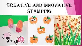 Stamping Art Painting using fruits and vegetable (Simple Art)