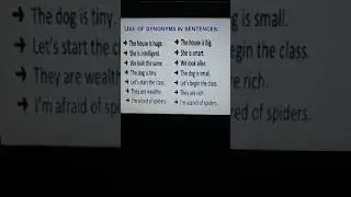 Step 2 | English | Synonyms and Antonyms