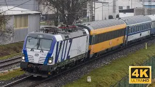 Vectron 193.902 test rychlobrzdy s 15 vozy. VUZ Velim test centre 2022