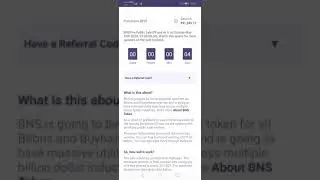 BNS token live buy