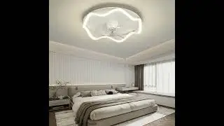 Dazuma_Ceiling Light with Fan_Ring Mute 360&deg; Shaking Fan Stepless Dimming LED Bladeless Ceiling Fans