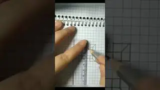Easy illusion drawing in graph paper #easydrawing #pen_ruler #viral #3ddrawing #pen_ruler