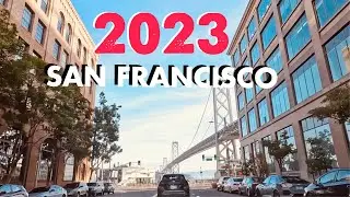 [4K] Scenic Drive from Bay Bridge to Downtown SF: Pier 39, Skyline Views