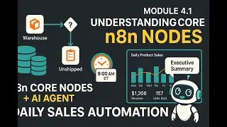Module 4.1 n8n Beginner Course: n8n Core Nodes + AI Agent Daily Sales Automation
