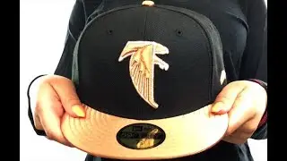 Falcons 'NFL THROWBACK TEAM-BASIC' Black-Copper Fitted Hat by New Era