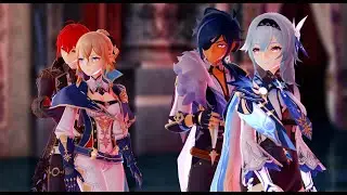 【MMD原神 / Genshin Impact MMD】Cherry Hunt / チェリーハント【 Diluc / Jean / Kaeya / Eula 】