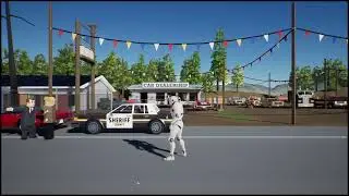 A Town in a Side Scroller Perspective
