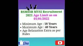 # Rajasthan Motor Vehicle Sub Inspector MVSI Recruitment 2021..      #shorts ..