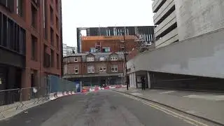 Cross Burgess st and Cambridge st (Salvation army building) contrast Sheffield city centre.