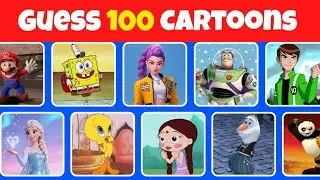 Guess 100 Cartoon Characters In 3 Seconds 🎯🤔 | Cartoon Quiz #quiz 