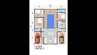 Modern Tropical House Design with Pool | 3 Bedroom Floor Plan | 116 sqm