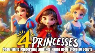 4 Princesses | Snow White | Cinderella | Little Red Riding Hood | Sleeping Beauty #princess #tales