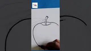 How to draw apple! #apple #drawing #trending #artwork #viral #appledrawing #fruit #fruits