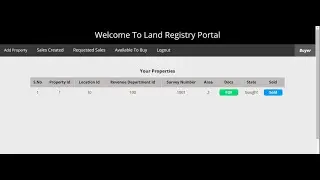 Land Registration System with Ethereum Blockchain | GitHub Link