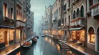 Silent Hours 4K | Cozy Christmas Canal Ambience 🎄❄️ | Inspired by Venice