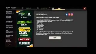second redeem code of ffpl grand final live stream