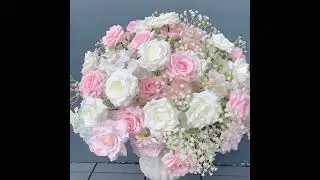 Wedding Table Centerpieces Ball Artificial Baby Breath Rose Flower #floraldesign #backdrop #flower