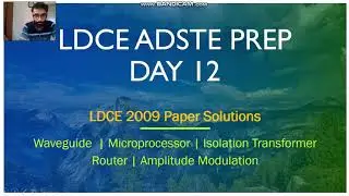 LDCE ADSTE and ASTE Prep Day 12 | LDCE 2009 Solved Paper