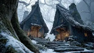 Mystical Celtic Winter Cottages | Medieval Winter Ambience for Sleep, Relax & Study