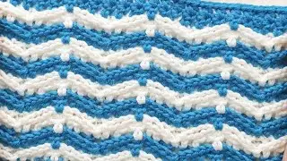 This Wave Pattern Will Get You a Lot of Asks 🌊 | A Two-Color Crochet Masterpiece