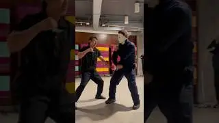 Michael Myers vs @DougMarcaida  Karambit Fight! #michaelmyers #dougmarcaida #karambit #halloween
