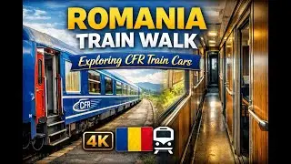 Romania Train Walk 🚆 | Walking Through CFR Train Cars | Relaxing Travel Experience 4K HDR