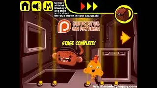 Monkey GO Happy Stage 878 - Monkey Heist high-security vault theme