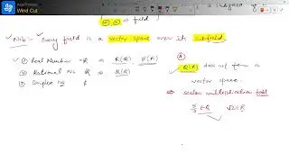 Vector Space L-2। Subfield definition। #vectorspace #subfield #bsc3rdyearmaths #bscmaths 