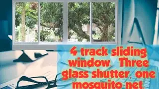 4 track #sliding #window. Three glass shutter, one #mosquito net. #short